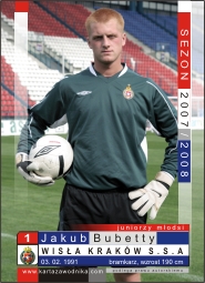 Jakub Bubetty w sezonie 2007/2008.
