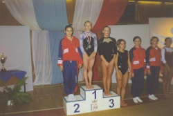 Katarzyna Dudek, srebrny medal (ćwiczenia wolne), Mistrzostwa Polski Juniorek Młodszych 1998r