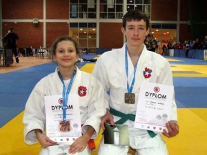 2013.03.23 X Wielkopolski Międzynarodowy Turniej Judo. Paulina Szlachta i Jakub Korgol.