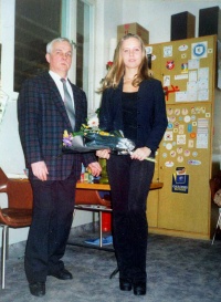 Z tatą Sławomirem Kaliszewskim 1999r