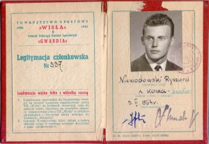 Legitymacja członkowska TS Wisła z 1964 r.