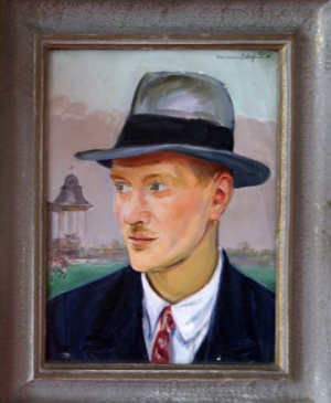 Adam Obrubański.Portret pędzla Vlastimila Hoffmana, 1929 rok.