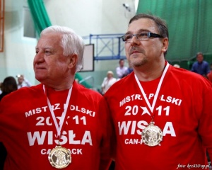 17.04.2011, doktor Jerzy Zając i Jacek Wilczyński celebrują Mistrzostwo Polski 2011.