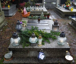 Grób Jana Weyssenhoffa na Cmentarzu Rakowickim 26.12.2012