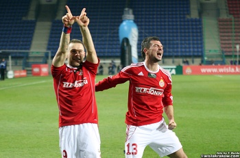 Radość z gola w meczu z Legią (2010.11.12)