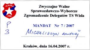 Mandat Andrzeja Michaliszyna.