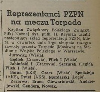 Henryk Reyman ustala skład na mecz "Reprezentacji PZPN" z Torpedo Moskwa